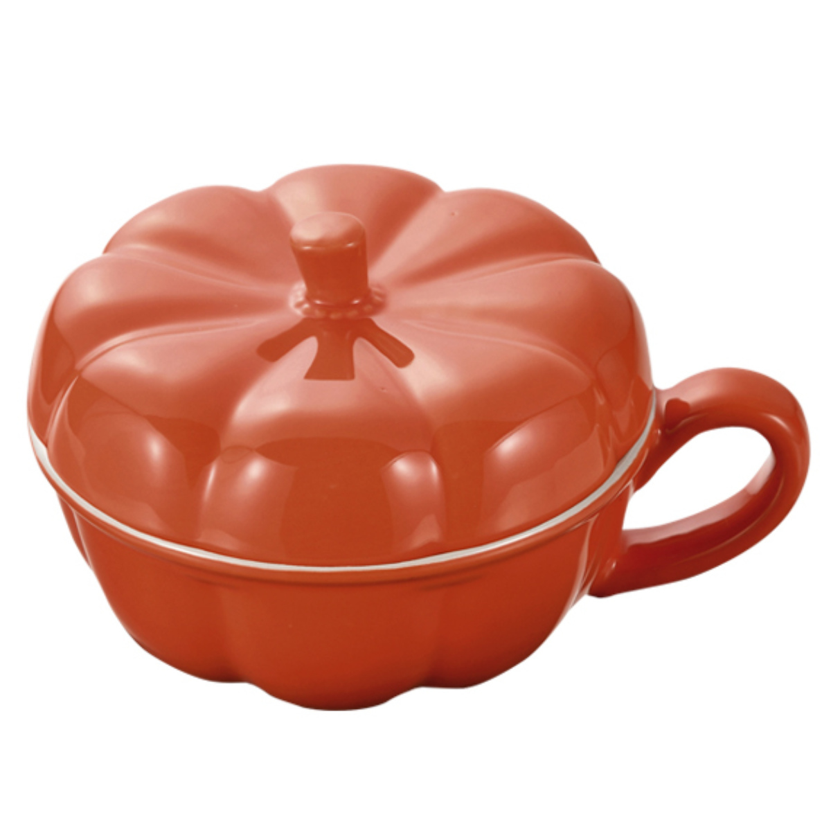 スープカップ 390ml フタ付き オーブンシェフ かぼちゃ 陶磁器 （ 耐熱 電子レンジ対応 オーブン対応 ボウル グラタン皿 一人用 ）｜livingut｜02