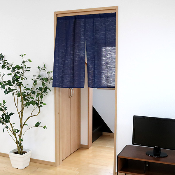 暖簾 のれん 防炎加工のれん 85×90cm アイボリー （ 目隠し 間仕切り