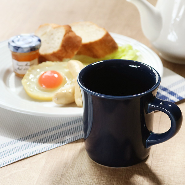 マグカップ 300ml M Cozyマグ 陶器 日本製 ネイビー （ 電子レンジ対応