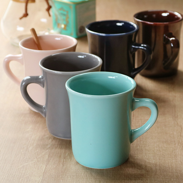 マグカップ 420ml L Cozyマグ 陶器 日本製 ネイビー （ 電子レンジ対応