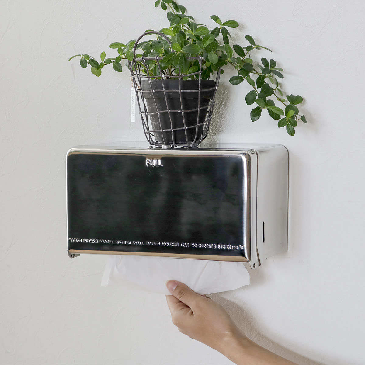 ダルトン ティッシュケース シルバー スチール 厚型対応 （ ティッシュ