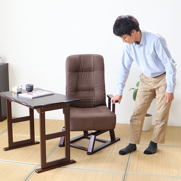 ヤマソロ 高座椅子 高齢者 回転 リクライニング 肘掛 疲れにくい 腰痛