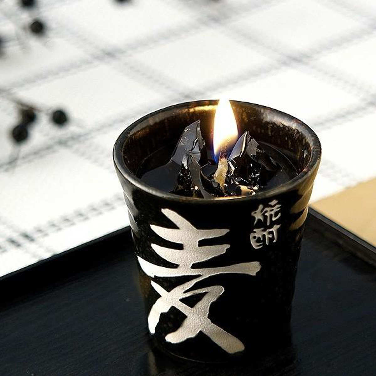 キャンドル お供え 麦焼酎 カメヤマ （ ろうそく むぎ焼酎 好物
