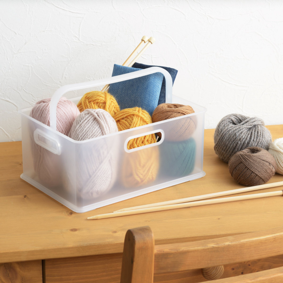 SANKA（サンカ） 収納ボックス 持ち手付き 収納ケース squ+ イン