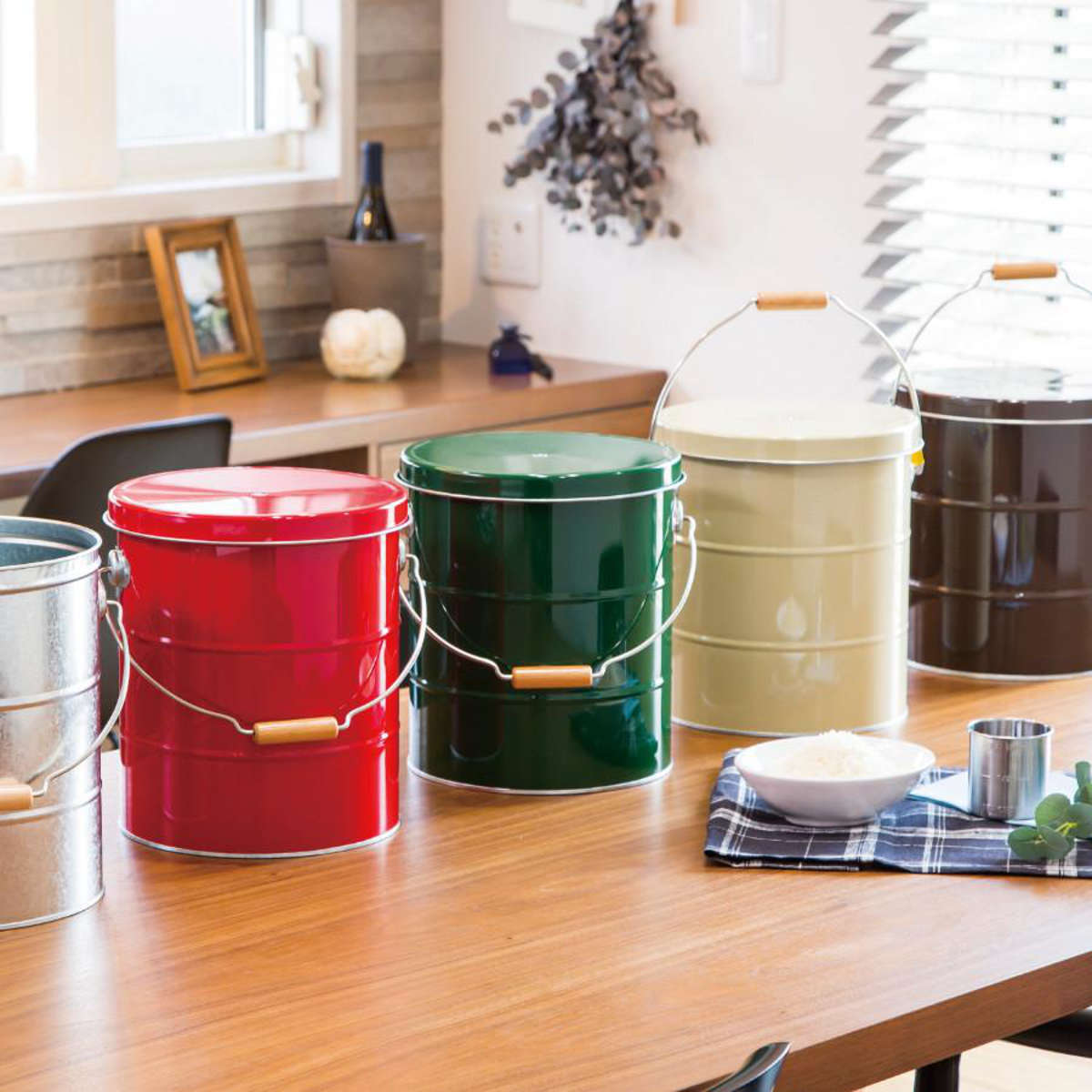 OBAKETSU（オバケツ） 米びつ 5kg ライスストッカー （ 米櫃 ライス