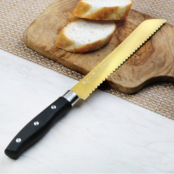 パン切り包丁 20cm チタンコーティング 濃州正宗 日本製 （ ブレッド