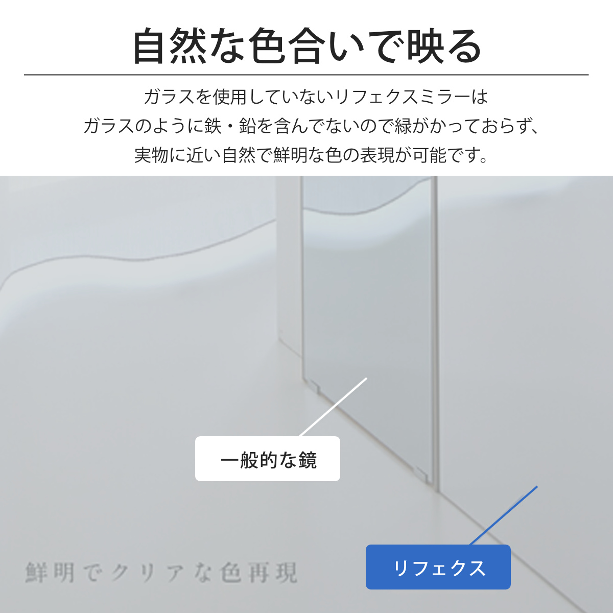 リフェクスミラー REFEX 割れない鏡 大型 横幅100cm×高さ150cm 割れない鏡 リフェクスミラー 大型 ビッグ 姿見 100cm×150cm （ 鏡