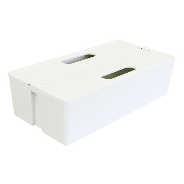 収納ボックス かるコン L フタ付き プラスチック 小物収納 （ 白