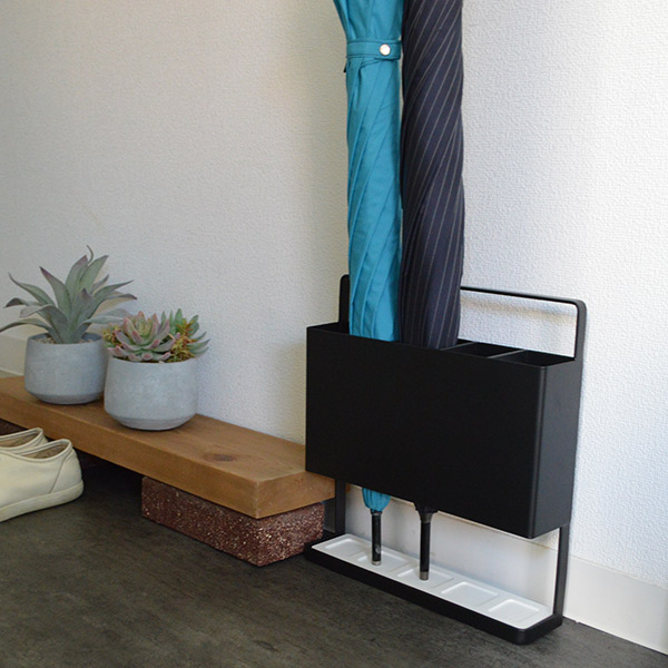 傘立て 珪藻土 コンパクト スリム アンブレラスタンド スチール （ 傘