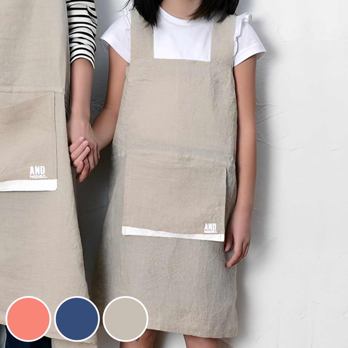 オラ　リネンエプロン リネン オーバーエプロン マカダム | fog linen work