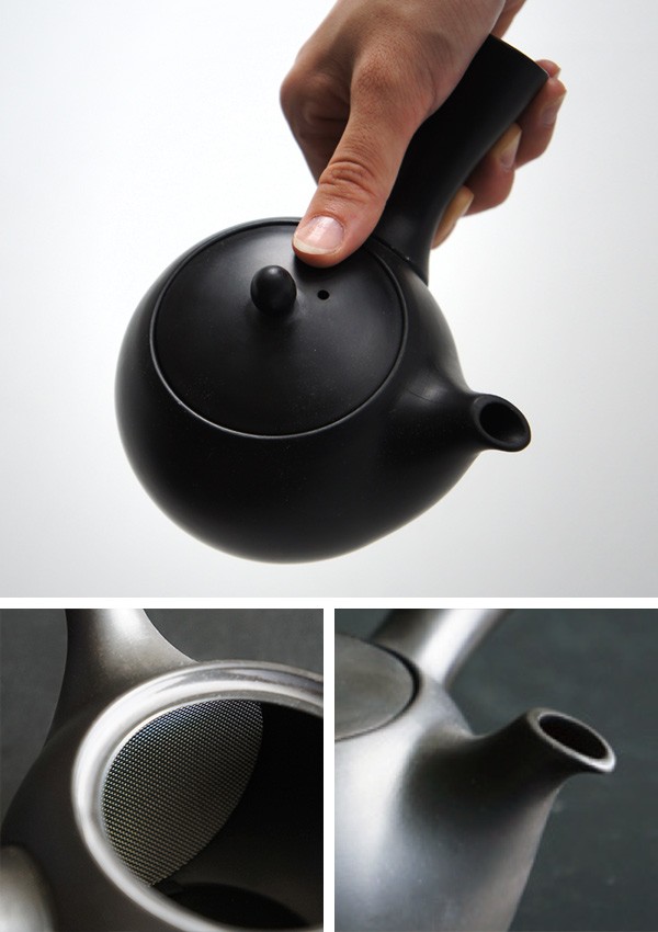 急須 330ml 常滑焼 縁 ティーポット 食器 せっ器 日本製 （ 横手型急須