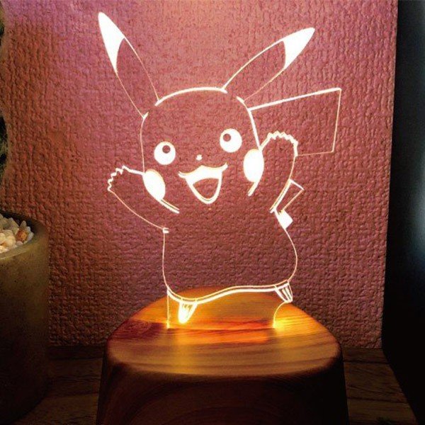 照明 LEDアクリルスタンド ポケットモンスター ピカチュウ （ LEDライト アクセサリースタンド メガネ置き ）