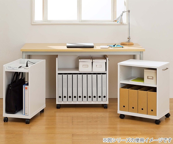 書類ラック 幅45cm 2段 天板無し キャスター付 オフィス家具 オフィス