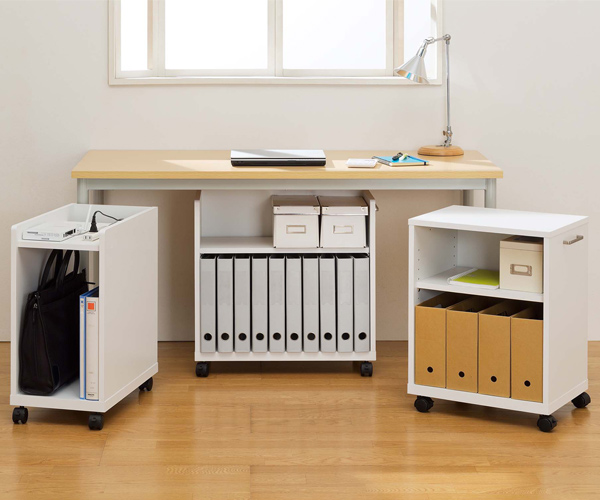 書類ラック 幅60cm 2段 天板無し キャスター付 オフィス家具 オフィス