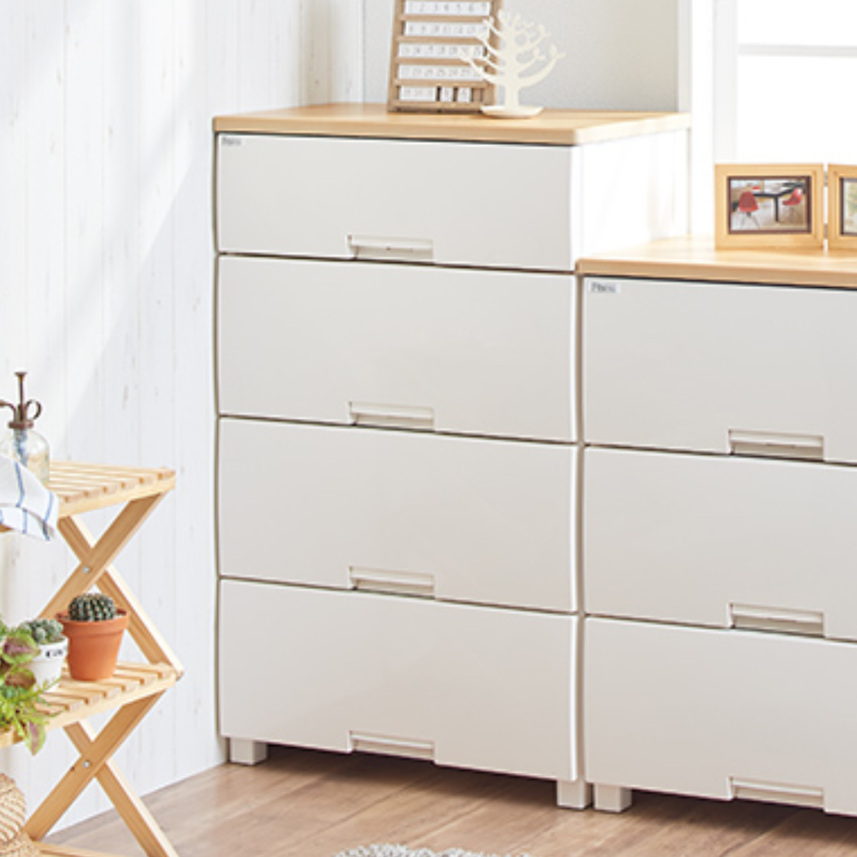 Fits チェスト フィッツプラス 4段 深型 幅65×奥行41×105cm F6534D