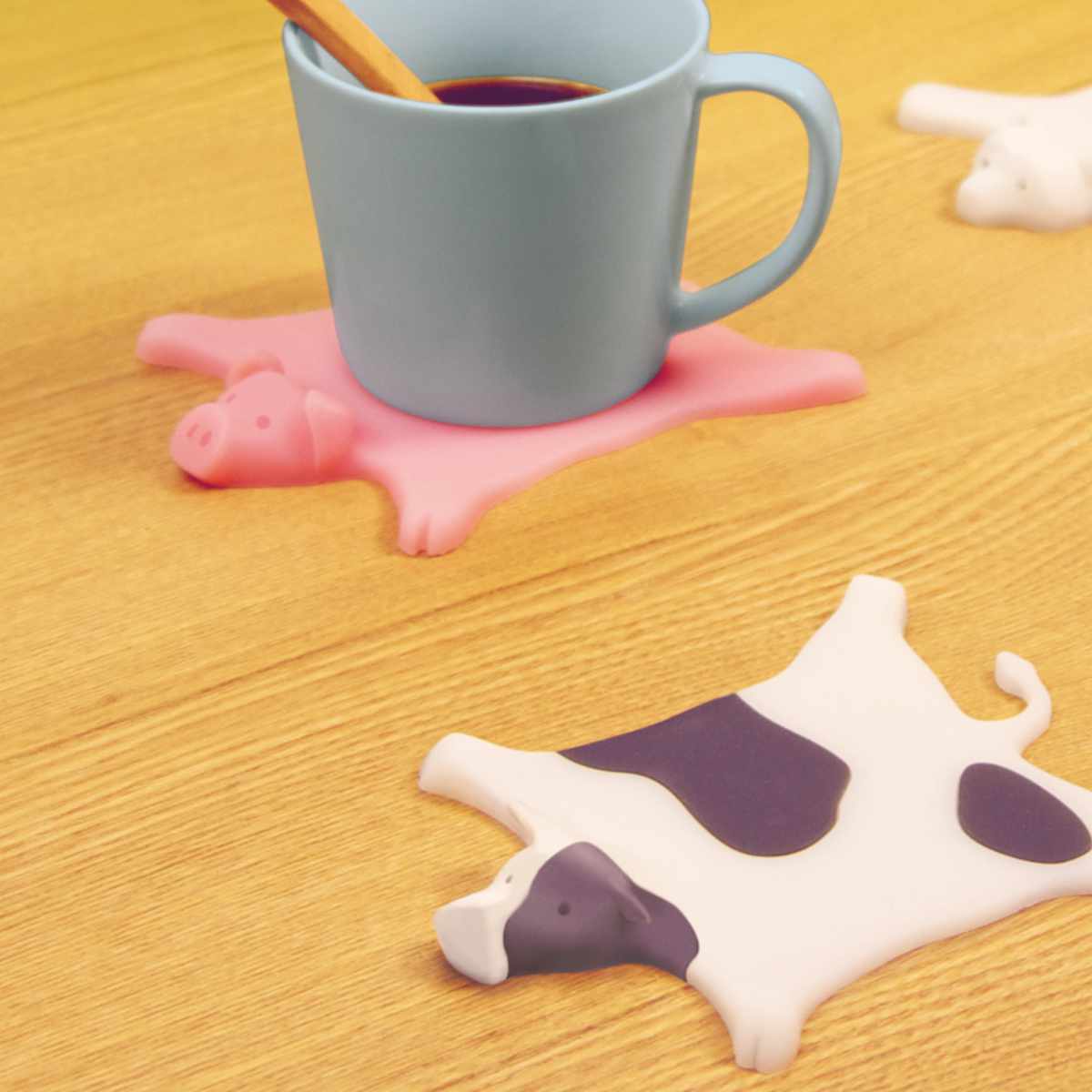 biite コースター 動物 おしゃれ シリコン アニマルラグコースター