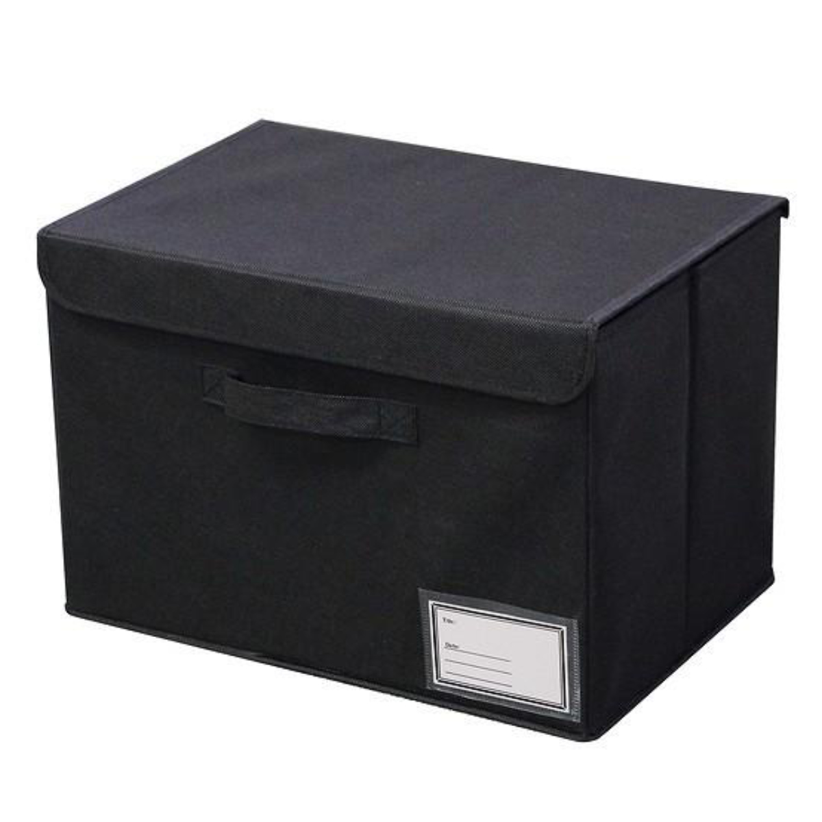 Storage box 収納ボックス 黒 蓋付き アウトレット 訳あり・セール 収納ボックス 折りたたみ コンテナ・前開き・プラスチック・フタ付き・おしゃれ・黒