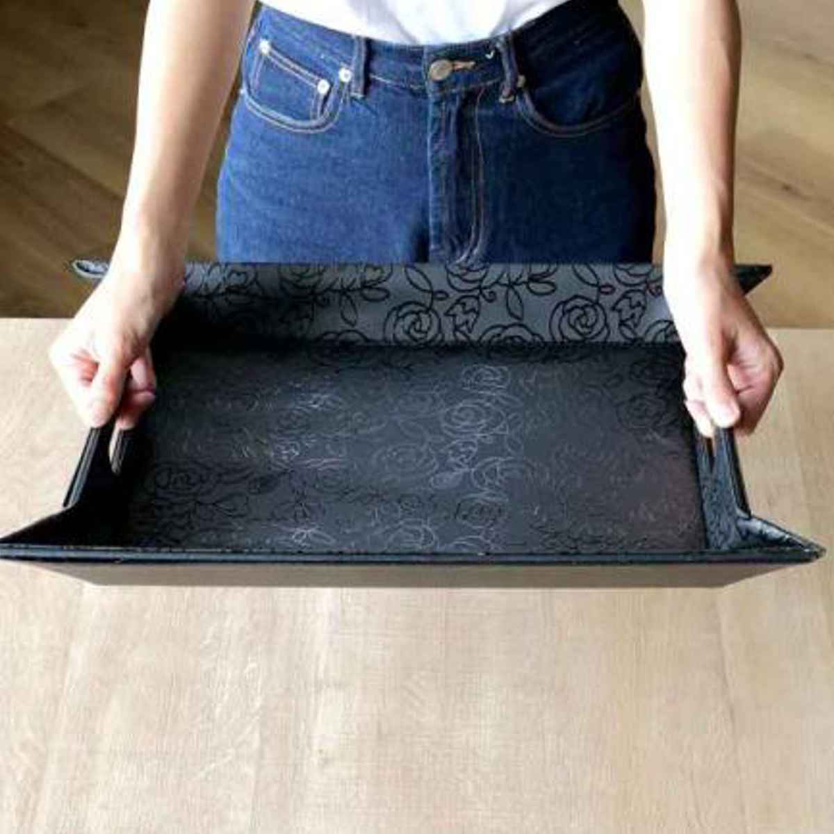 トレー 45×35cm 柄 ノンスリップ フリーフォームトレー ランチョン