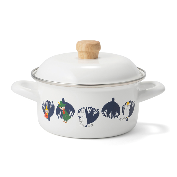 MOOMIN（ムーミン） 両手鍋 15cm ホーロー製 キャセロール Honeywere