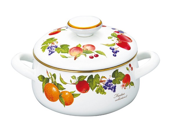 富士ホーロー 両手鍋 18cm IH対応 ホーロー製 フルータスコレクション