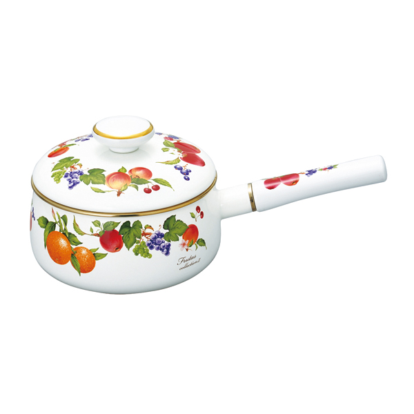 富士ホーロー 片手鍋 18cm IH対応 ホーロー製 フルータスコレクション