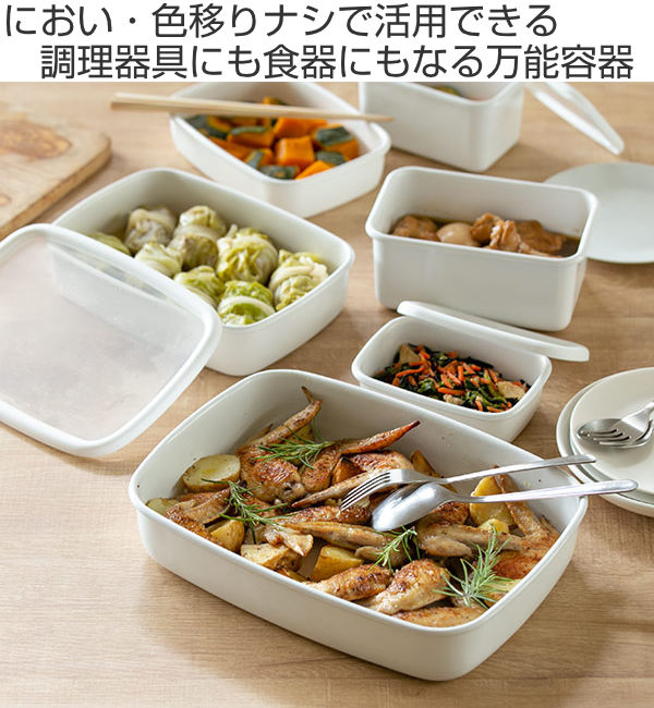 富士ホーロー 保存容器 ホーロー製 700ml 角型 深型角容器 S Konte