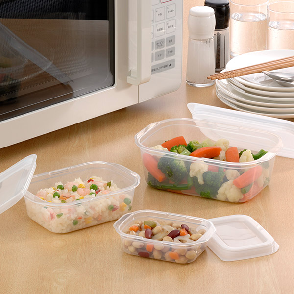 イノマタ化学 保存容器 S・M・L 3個ずつセット 角型 楽ちんパック