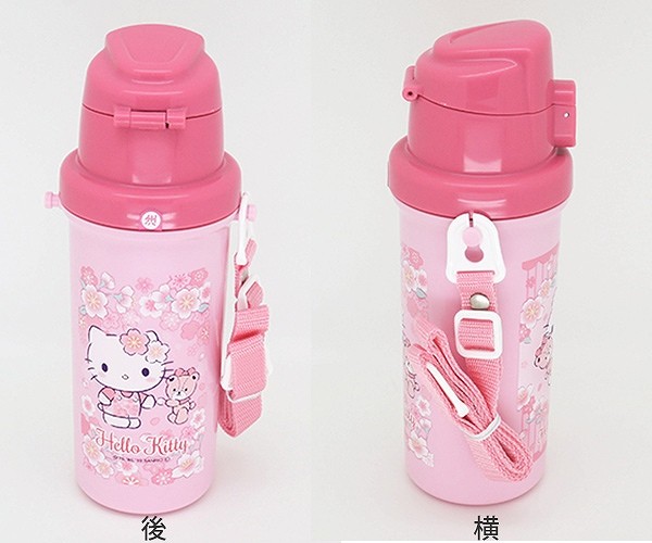 水筒 プラスチック 直飲み 軽量 ハローキティ サクラ 600ml 子供