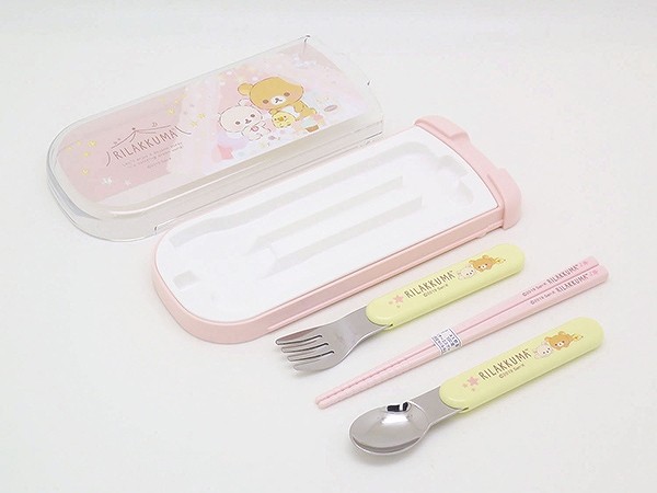 ファッション通販 安い トリオセット OSK スプーン リラックマ スライド式 箸 フォーク その他