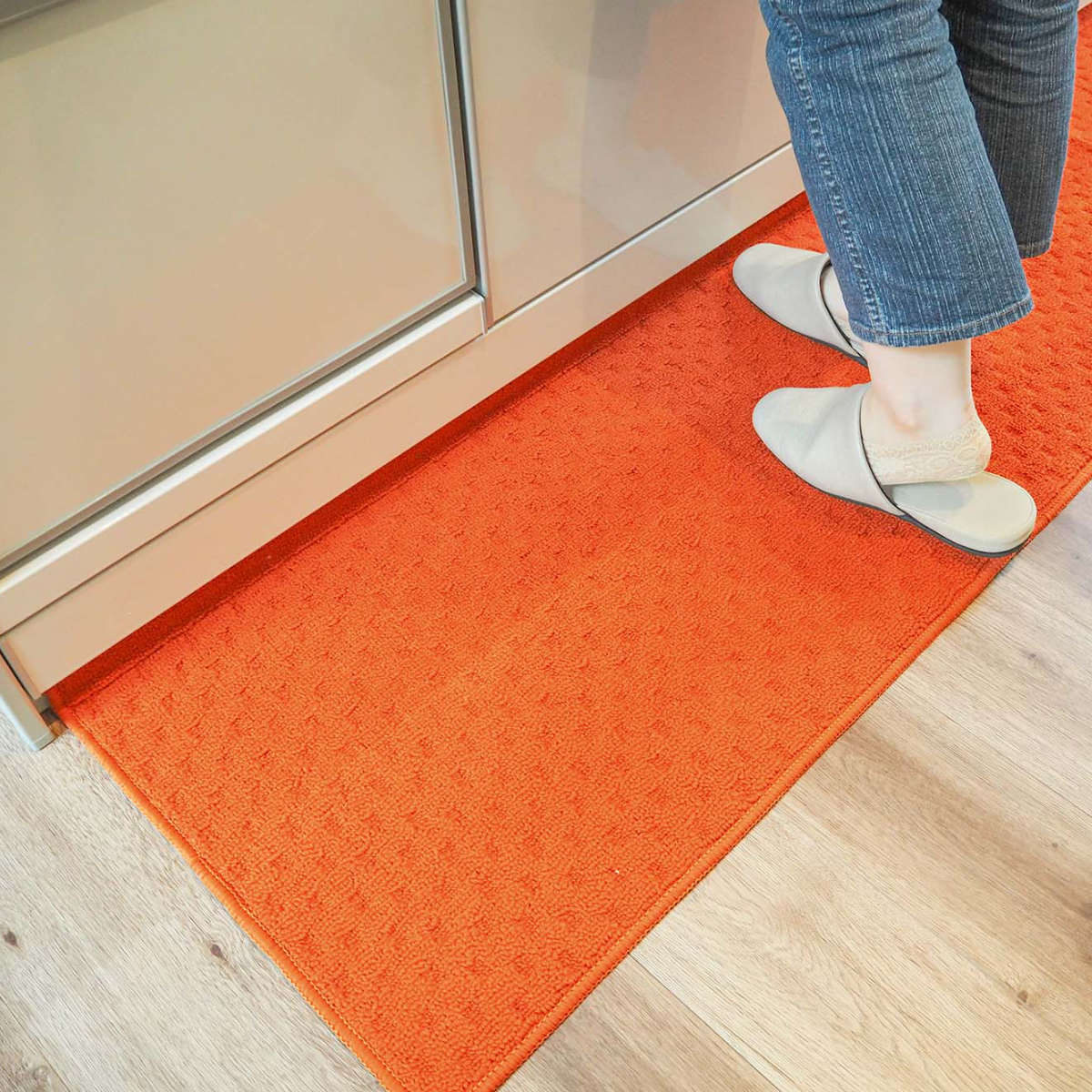 オカトー キッチンマット 252cm 48×252cm スキマブロック 汚れが隙間に