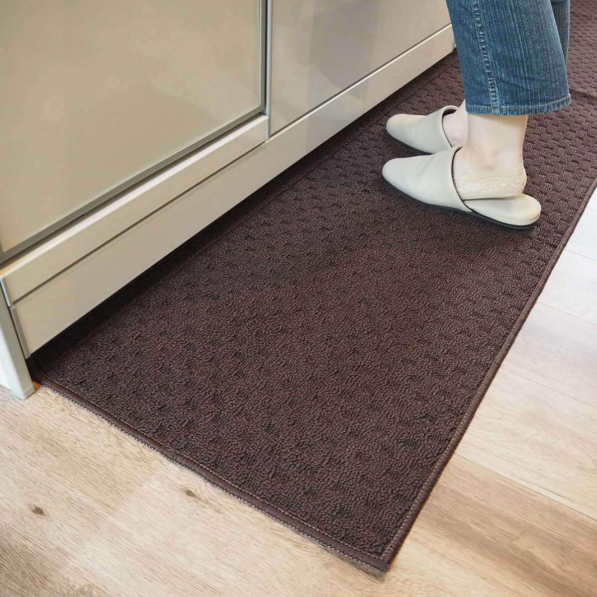 オカトー キッチンマット 252cm 48×252cm スキマブロック 汚れが隙間に