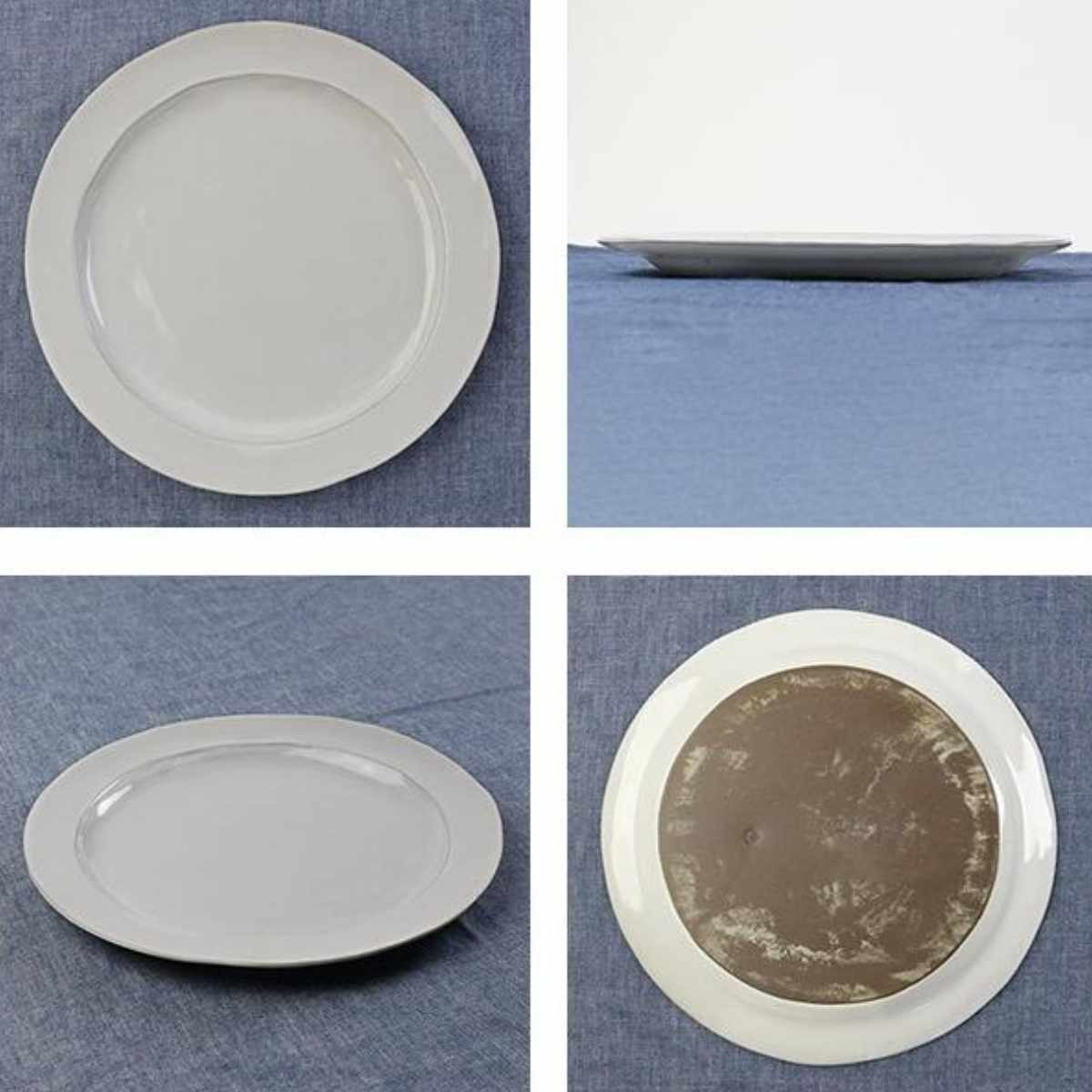 プラチナリム大皿6枚セット プレート 26cm リム Calin 皿 洋食器 陶器 日本製 同色3枚セット （ お