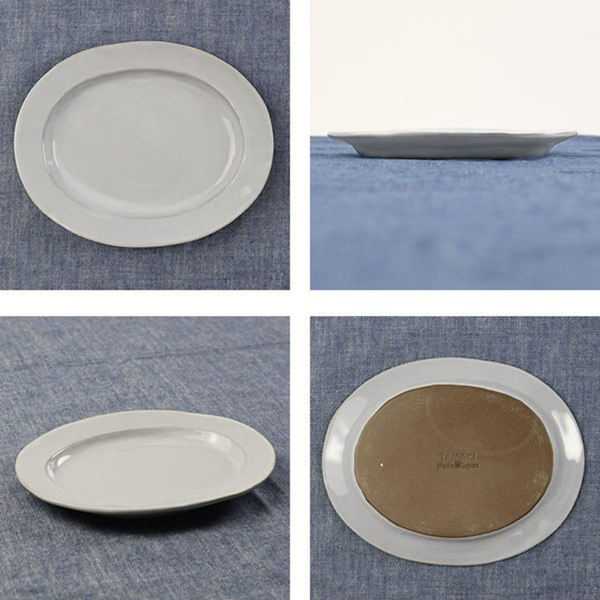 Calin（TAMAKI） プレート 16cm オーバル Calin 皿 洋食器 陶器 日本製