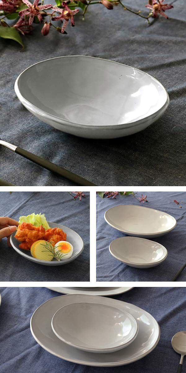 ボウル 16cm オーバル Calin 皿 洋食器 陶器 日本製 3個セット （ お皿
