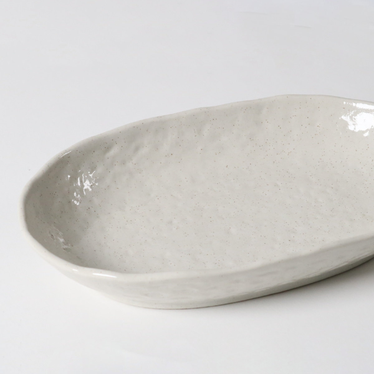 カレー皿 23cm 楕円 粉引 皿 食器 陶器 美濃焼 日本製 同色5枚セット