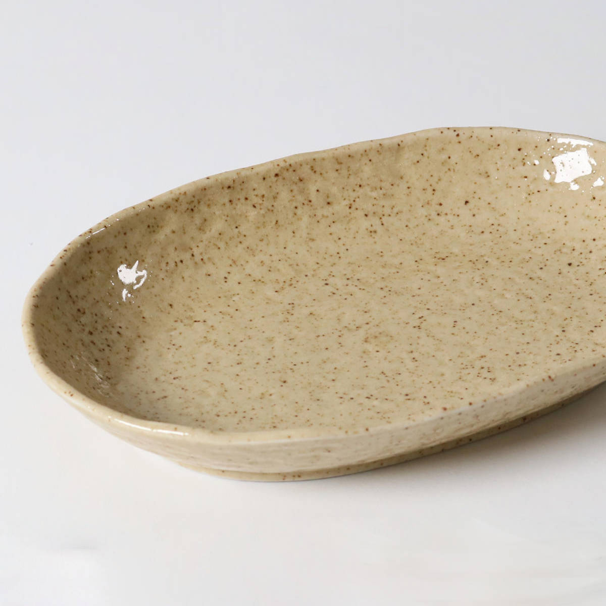 カレー皿 23cm 楕円 黄伊羅保 皿 食器 陶器 美濃焼 日本製 （ 食洗機