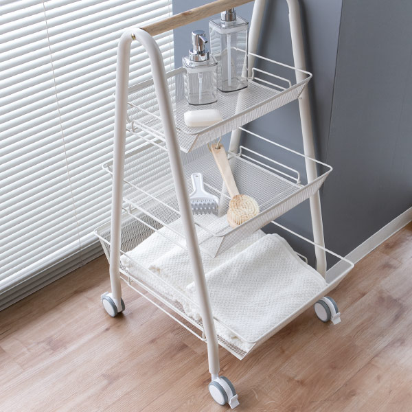 HABITER（アビテ） ワイヤー バスケット Aライン ラック 3段 キャリー