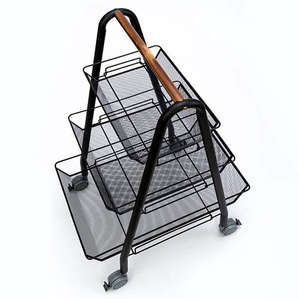 HABITER（アビテ） ワイヤー バスケット Aライン ラック 3段 キャリー