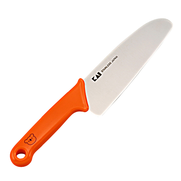 包丁セット 10本 シルバー オレンジ 貝印 こども包丁 まる刃付き リトルシェフクラブ コアラ オレンジ