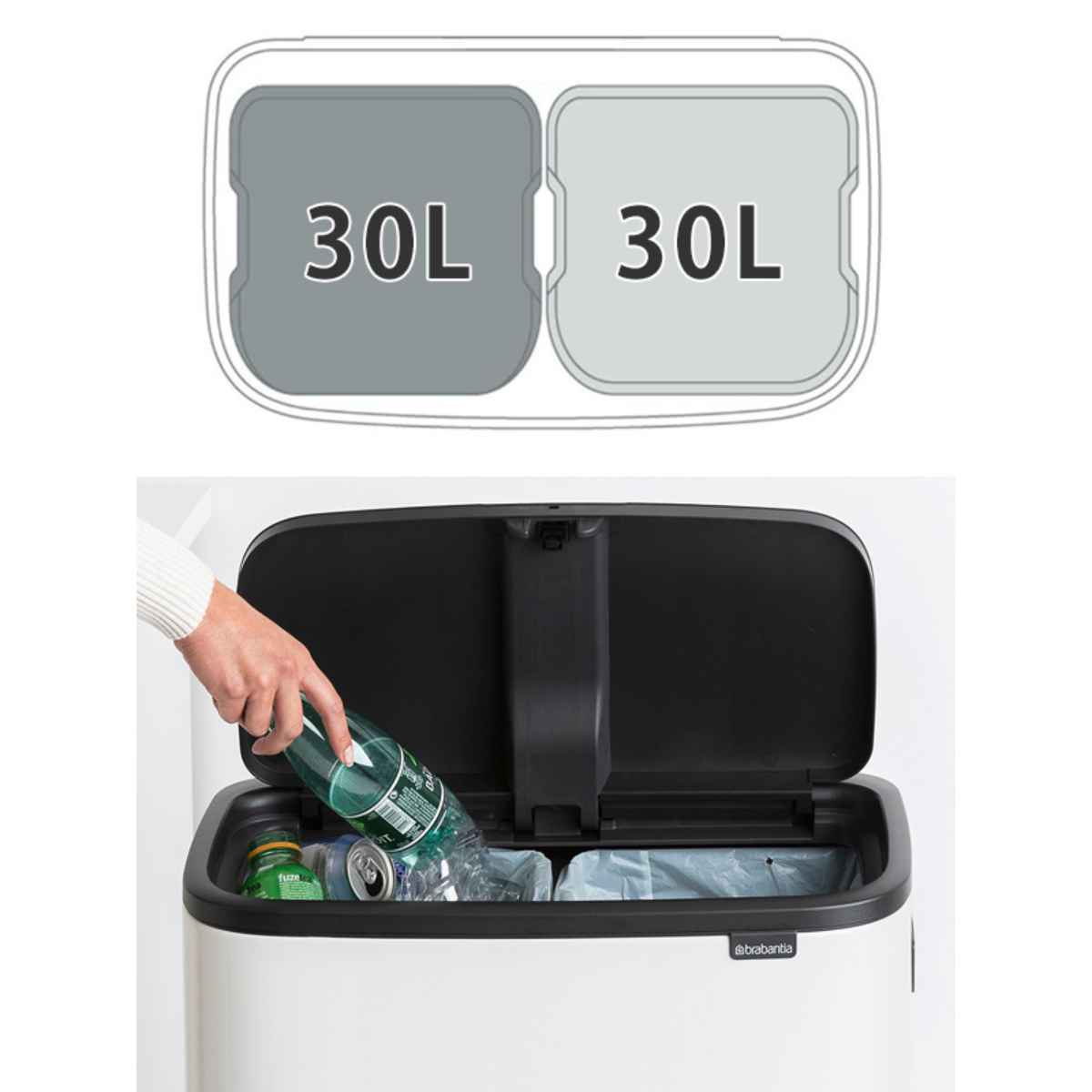 brabantia ブラバンシア ゴミ箱 BO タッチビン HI 2X30L ふた