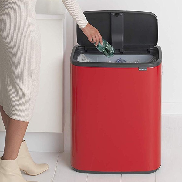 brabantia ゴミ箱 BO タッチビン 60L ふた付き （ ごみ箱 ブラバンシア ダストボックス 分別 ごみばこ シンプル プッシュ式 60ｌ  角型 ） : 318353 : リビングート ヤフー店 - 通販 - Yahoo!ショッピング