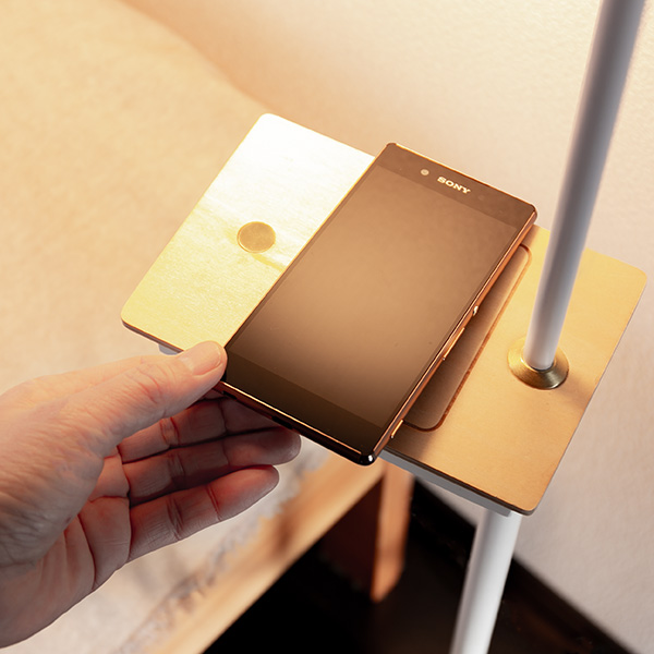 イシグロ フロアライト LED付き 3段階調光 充電機能付き タッチ