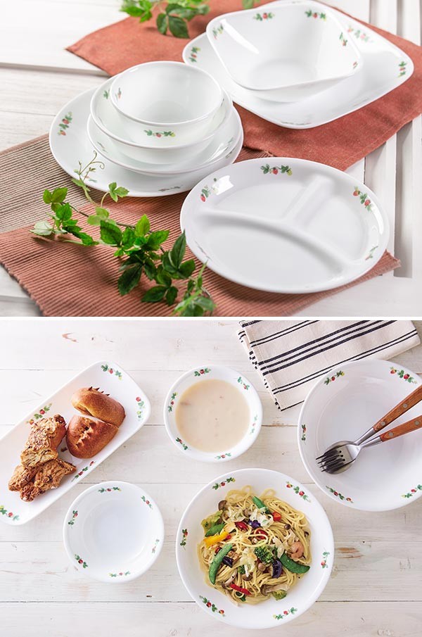 プレート 27cm 長皿 コレール CORELLE 皿 食器 スウィートストロベリー （ お皿 白 食洗機対応 電子レンジ対応 長角皿 大皿  オーブン対応 耐熱 ） : 318721 : リビングート ヤフー店 - 通販 - Yahoo!ショッピング