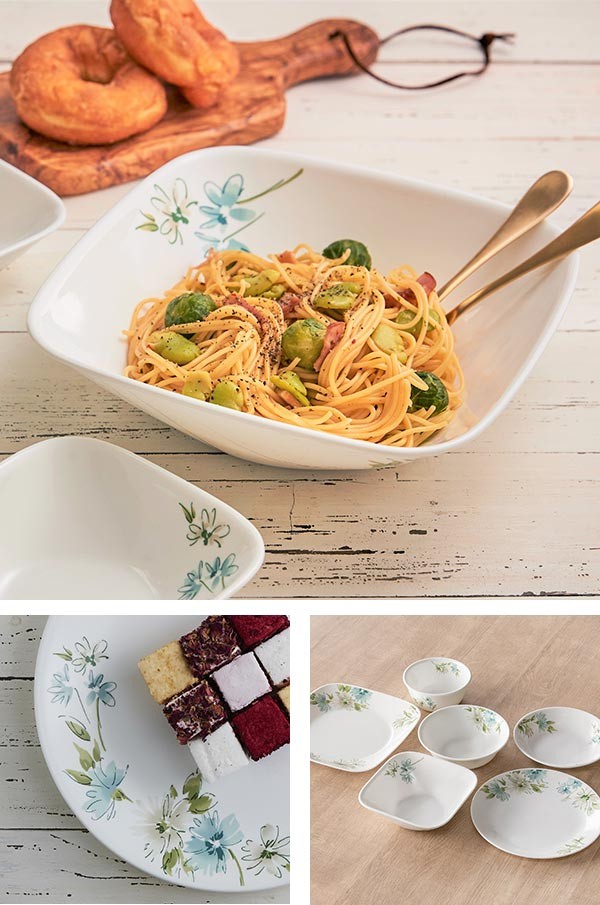CORELLE（コレール） ボウル 22.5cm スクエア フェアリーフローラ
