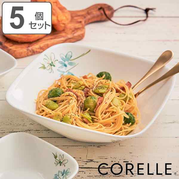 CORELLE（コレール） ボウル 22.5cm スクエア フェアリーフローラ 5個