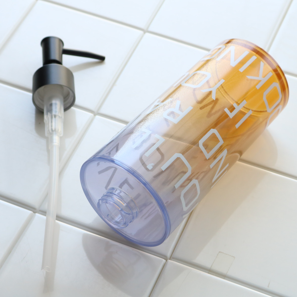 ディスペンサー GROWING 詰め替え ボトル500ml 日本製 グリーン