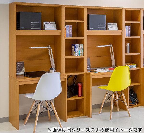オーダーデスク 収納ラック付 オフィス家具 オープス 幅91〜120cm 