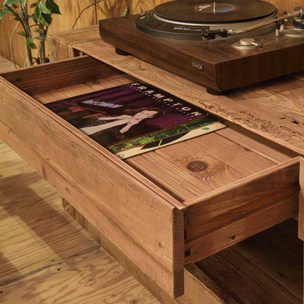 テレビ台 ローボード 幅210cm 古材 天然木 レトロ調 （ テレビボード