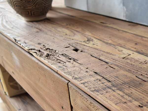 テレビ台 ローボード 幅210cm 古材 天然木 レトロ調 （ テレビボード