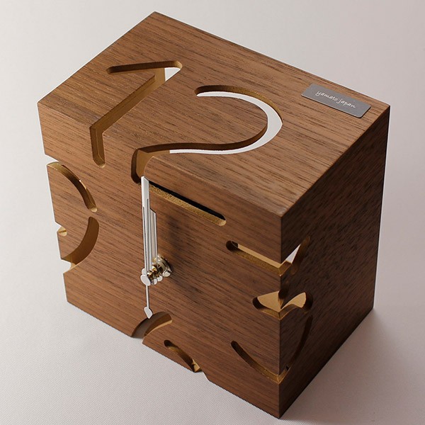 激レア品？ ヤマト工芸 PUZZLE STAND ウォールナット 製 置き 時計 置き時計 ヤマト工芸 yamato PUZZLE STAND ウォールナット （ 時計